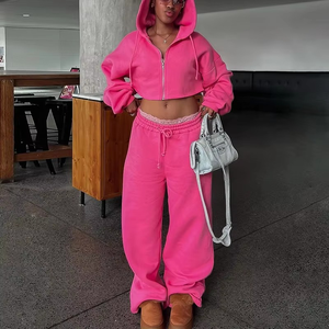 Custom Graphic Print Tracksuit Unisex Cotton Streetwear <b>Hoodie</b> and Jogger Pants Set Loose Fit Autumn Drop Shoulder Sweatset - Product Image 3