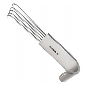 ใบมีดโค้ง ด้ามจับตามหลักสรีรศาสตร์และจับถนัดมือ  เครื่องมือผ่าตัดแบบ Anderson Bear Claw Retractor เกรดศัลยกรรม พร้อมหัวตัดหลายแฉก - Product Image 2