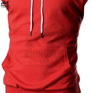 Meilleure vente directe d'usine : Débardeur à capuche pour homme, grande taille, respirant, couleurs unies, haute qualité, léger - Product Image 2