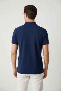 Polos pour hommes durables et confortables, vêtements décontractés, polos unis pour hommes, design bicolore avec col classique - Product Image 2