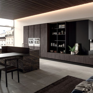 ตู้ครัวเมลามีนโมเดิร์นแบบโมดูลาร์สั่งทำพิเศษจาก JY Project รุ่นขายดีที่สุด รับประกัน 5 ปี สีไม้ ดีไซน์สำหรับโรงแรมและวิลล่า - Product Image 1