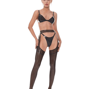 Pantimedias Opacas Negras Sólidas para Mujer, Largura Completa, Sin Costuras, Elásticas, Estilo Sexy, Uso Diario - Product Image 6