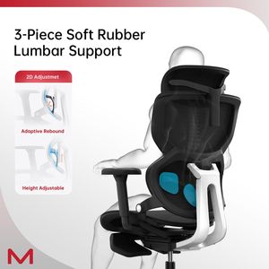 Sedia da Ufficio Ergonomica Q3-MT con Poggiatesta 2D Extra Large, Supporto Lombare in Gomma Morbida e Poggiapiedi, Sedia per Home Office - Product Image 3