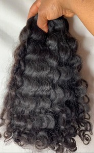 Offre Spéciale sur des Bundles de Cheveux Naturels Indiens Bouclés Remy, Doux et Sains, Double Trame Faite à la Machine, 100g, pour Couture et Tissage - Product Image 4