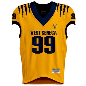 High Quality Adult Custom American Football Uniform 100% Polyester V-neck Athletic Breathable OEM ODM Manufacturer Sublimation - Product Image 2