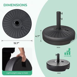 Base per Ombrellone da Esterno Resistente con Capacità Massima di 37 kg, Riempibile con Acqua, per Ombrelloni da Mercato, Supporto Indipendente - Product Image 5