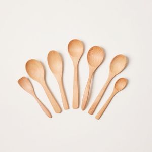 Wholesale Durable Wooden Cooking Spoon Set Modern Minimalist Design <b>Mirror</b> Polish Dishwasher Safe Reusable Flatware Camping - Product Image 1
