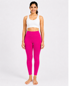 Pantalones de Yoga para Mujer, Transpirables, Deportivos, Color Fucsia, Tela Premium, Cintura Alta, Ajuste Elástico, Diseño Levanta Glúteos, Tejido Suave - Product Image 5