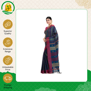 Exclusive Collection of Soft & Light Weight New Collection Pure Handloom Fancy Design <b>Red</b> Black White Buti Cotton <b>Saree</b> - Product Image 4