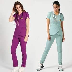 Uniformes Médicos para Mujer, Conjuntos de Uniformes de Trabajo para Doctoras, Traje de Trabajo para Hospital, Salón de Belleza, Spa, Ropa Cómoda y Elástica para Enfermeras de Hospital - Product Image 6