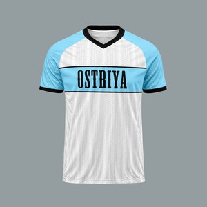 Camiseta de Fútbol 100% Poliéster con Estampado por Transferencia Térmica, Manga Corta, Cuello en V, Logotipo Frontal, Nombre del Equipo Personalizado, Transpirable, Secado Rápido 2026 - Product Image 3