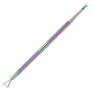 Pousse-cuticules personnel double face en acier inoxydable pour manucure et pédicure - Product Image 2