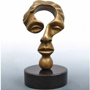 Escultura Abstracta de Cabeza en Latón y Aluminio, Arte Decorativo en Metal, Estatua Decorativa para Hotel, Figura Metálica para Decoración de Mesa del Hogar - Product Image 2