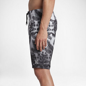 Shorts de bain pour hommes, imprimé floral tropical noir et blanc, prix direct usine, bonne qualité, vêtements OEM - Product Image 4