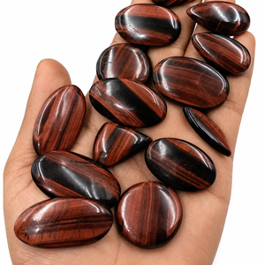 Ojo de Tigre Rojo Natural, Corte Oval y Cojín, Gemas para Joyería |   Lote de Proveedor Mayorista para Anillos y Colgantes - Product Image 1