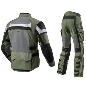 Combinaison de moto pour homme, veste et pantalon de course imperméables en Cordura, multicolores, avec doublure thermique intérieure pour moto - Product Image 3