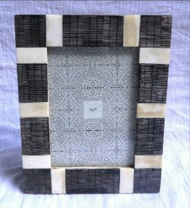 Rectangular Resin Photo <b>Frame</b> Black And Brown Vertical Tabletop Display - Product Image 3