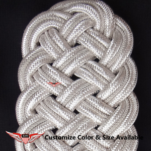 KEW Bullion Wire Epaulettes Silver <b>Braided</b> Customizable Shoulder Board Luxury Epaulettes Durable <b>Accessory</b> - Product Image 2
