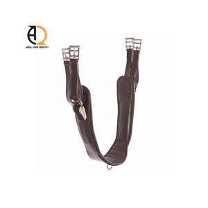 Sangle de cheval sur mesure en peau de mouton marron, sangle western matelassée en tissu pour chevaux - Product Image 1