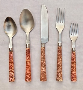 Premium Quality Flatware <b>Set</b> 18/<b>8</b> Stainless Steel Mirror polish Cutlery <b>Set</b> With Resin Engraving Handle Tabletop <b>Dinnerware</b> <b>Set</b> - Product Image 4