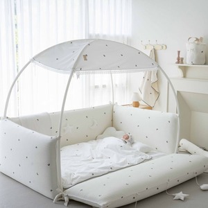 [S.P Company] Cotton Crib Bumper <b>Bed</b> Pigment Embroidery Infant Safety Guard for Baby Bedding Lolbaby - Product Image 4