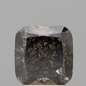 Diamant de laboratoire de 3,02 ct, taille coussin, gris-jaunâtre fantaisie, VS1, certifié IGI, diamant CVD en vrac pour la fabrication de bijoux - Product Image 1