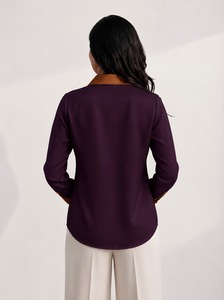 <b>Women</b> Cotton Shirt Comfortable Breathable Casual Fashion <b>Top</b> for Daily Wear Soft Lightweight Clothing Direct Supplier Wholesale - Product Image 3