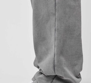 กางเกงวอร์มทรงหลวมผ้าคอตตอนย้อมสีแบบแอซิดวอช รุ่นใหม่ล่าสุด สกรีนโลโก้ได้ เอวสูงปานกลาง ทรงหลวม ผ้าฟลีซหนานุ่ม สำหรับผู้ชาย - Product Image 5