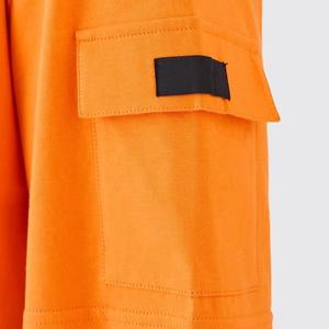 Conjunto de Camiseta y Pantalones Cortos de Verano, Estilo Urbano, Tejido, Oversize, con Efecto Desgastado, Transpirable, de Algodón, Informal, para Hombre - Product Image 5