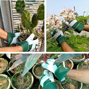 Guantes de Jardinería de Cuero Vacuno de Buena Calidad, Fabricación Profesional, Resistentes al Calor, Guantes de Trabajo para Carpintero - Product Image 6