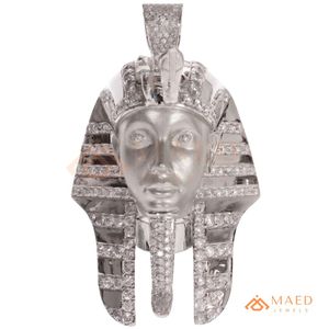 Collar con Colgante de Cabeza de Faraón con Incrustaciones de Moissanita para Hombre y Mujer, Estilo Hip Hop, Plata 925, Joyería de Lujo, Regalo - Product Image 6