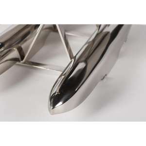 โมเดลเครื่องบินใบพัดพร้อมฐานตั้ง รองรับ OEM ตกแต่งด้วยนิกเกิลขัดเงา เครื่องบินตกแต่งโต๊ะห้องนั่งเล่น - Product Image 2