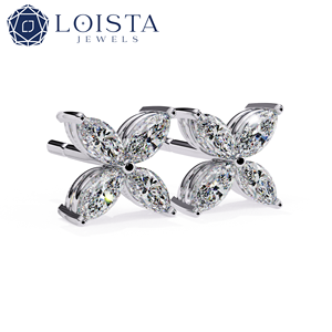 Diamant de laboratoire taille marquise pour boucles d'oreilles de fiançailles avec certificat IGI, bijoux de luxe pour femme - Product Image 2