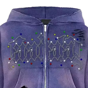 Nouveaux sweats à capuche pour hommes grandes tailles avec faible MOQ, 100 % coton, respirants et légers, teints unis - Product Image 3