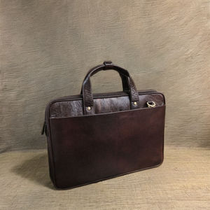 Bolso Bandolera de Cuero Genuino Hecho a Mano para Oficina, Portátil, Moderno y Profesional, para Viajes Corporativos y Trabajo - Product Image 2