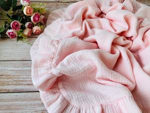 Manta personalizada de muselina de algodón orgánico con volantes Vintage para bebé, suave, perfecta, nueva ropa de cama para niña, regalo, ropa de cama para niños - Product Image 3