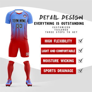 Best Selling Custom Football Jersey Soccer Uniform Team Shirts Shorts Quick Dry OEM Wholesale Summer High Quality Sportswear - Product Image 3
