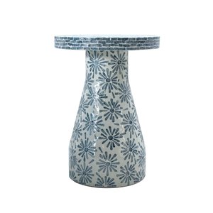 Designer MDF Bone Inlay Side Table Handmade Luxury Bedside Floral Accent table End Wardrobe Premium Home Hotel Furniture - Product Image 4