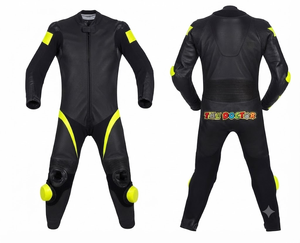 ชุดแข่งรถ MotoCP หนังวัว/หนังจิงโจ้ แบบจั๊มสูท/ชุดป้องกันขั้นสูงสำหรับสนามแข่งและถนน ตัดเย็บตามสั่ง - Product Image 1