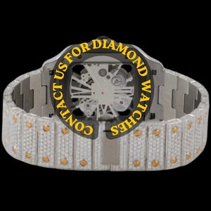 Reloj de pulsera estilo hip hop con diamantes, muy popular, para hombre, disponible al mejor precio del mercado. - Product Image 5