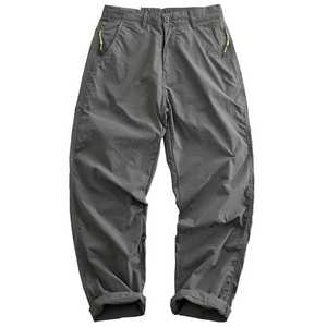 Men's Tapered Fit Waterproof Quick Dry Polyester Casual <b>Pants</b> with Side Pockets Mid Waist Button Fly Lightweight <b>Summer</b> Wear - Product Image 1
