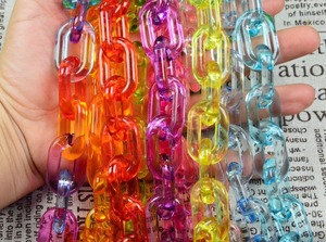 Decoración del hogar: Eslabones de cadena de resina personalizables de gran tamaño y colores claros, eslabones grandes de resina multicolor disponibles. - Product Image 6