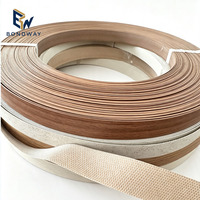 Bande de chant PVC préencollée effet bois, thermocollante à air chaud, 0,5 mm, pour portes d'armoires en MDF, fournie directement par l'usine