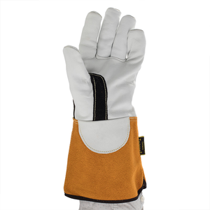 Gants de soudage TIG en cuir de vachette à grain fin sur mesure, résistants, avec des caractéristiques imperméables, anti-coupures et ignifuges pour les soudeurs - Product Image 4