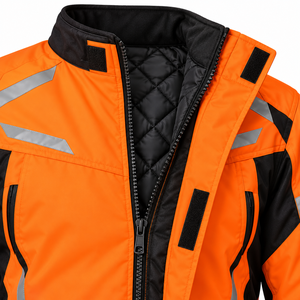 เสื้อแจ็คเก็ตสำหรับขี่มอเตอร์ไซค์แบบสะท้อนแสง Hi Vis สำหรับนักขี่  ผู้ผลิต OEM ขายส่ง รับผลิตตามแบบ พร้อมสกรีนโลโก้ สำหรับผู้ขับขี่บนท้องถนน - Product Image 4