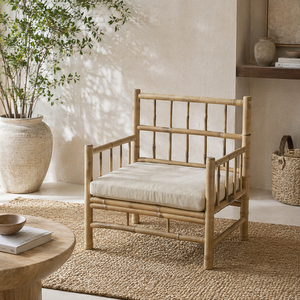 Wholesale Scandinavian Bamboo Lounge <b>Chair</b> Handmade Indoor Outdoor Furniture Natural Design OEM ODM Made in Vietnam - Product Image 1