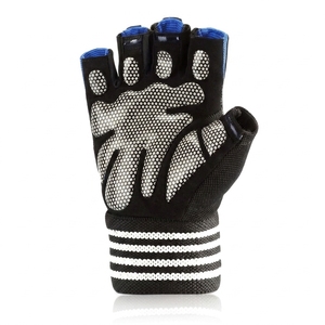 Gants de musculation en cuir de haute qualité, demi-doigts, respirants, compatibles écran tactile, antidérapants, avec enveloppement de poignet, pour le fitness - Product Image 2