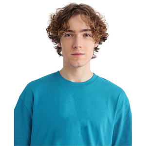 T-shirt ample tricoté pour homme, style streetwear, épaules tombantes, en coton/fibre de bambou 230g, coupe décontractée, mode OEM - Product Image 5