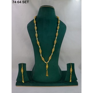 New Middle East Jewelry Gold plated Artificial Jewellery <b>Set</b> for Women Earrings Necklace Alloy Jewelry <b>Set</b> with Necklace Earring - Product Image 1