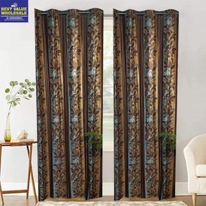 Cortina de Ventana de Poliéster Estampada de Lujo, 122 x 213 cm, Ecológica, Ignífuga, con Cenefa, Lista para Usar en el Hogar o Hotel - Product Image 2